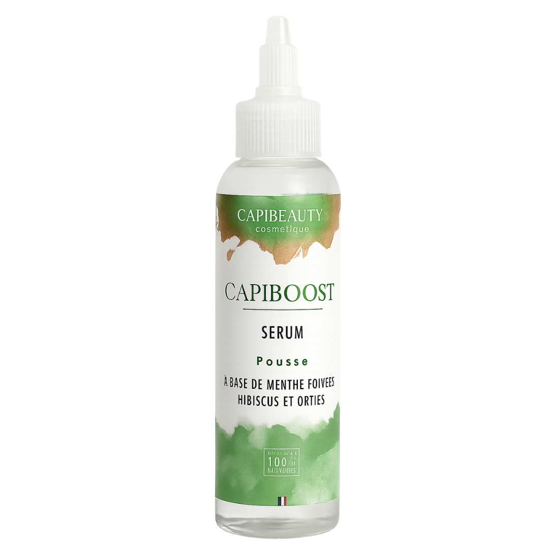 Sérum Capiboost Hibiscus & Orties 150ml pour la pousse des cheveux bouclés frisés crépus