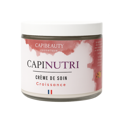Crème coiffante CAPINUTRI au Beurre de Mangue et Hibiscus – Nourrir vos Cheveux Bouclés, Frisés, Crépus