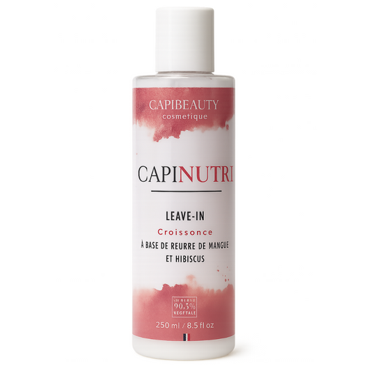 Leave-in CAPINUTRI au Beurre de Mangue et Hibiscus – Hydrater vos Cheveux Bouclés, Frisés, Crépus